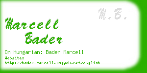 marcell bader business card